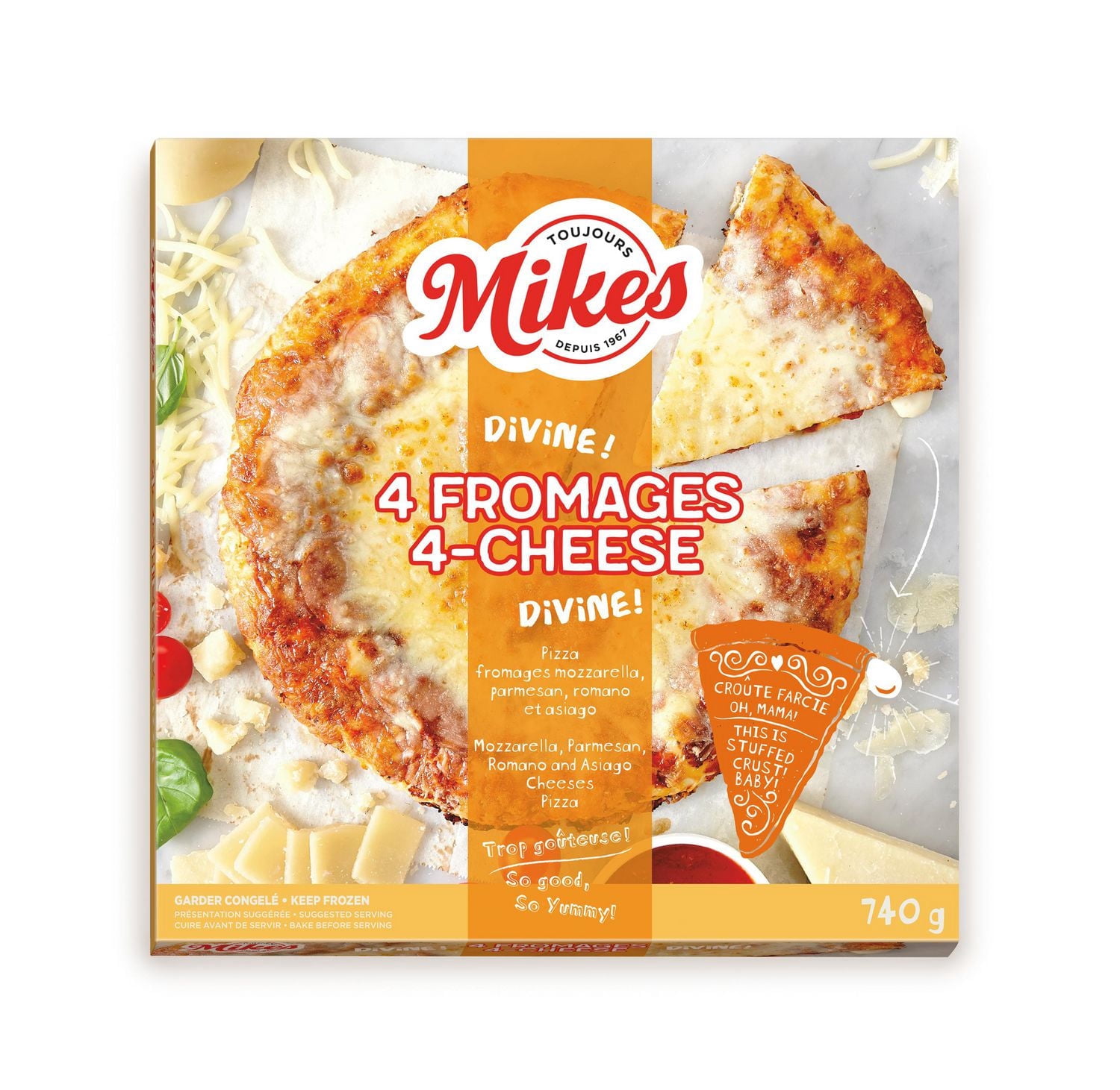 Mikes pizza croûte farcie 4 fromages 740g