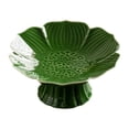 thumbnail image 2 of Elodie Porcelain Footed Bowl Countertop Fruit Tray for Kitchen Farmhouse Dining Table dark green, 2 of 8