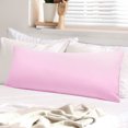 thumbnail image 1 of PiccoCasa Washed Microfiber Body Pillowcases Soft Envelope Light Pink 20" x 54", 1 of 7