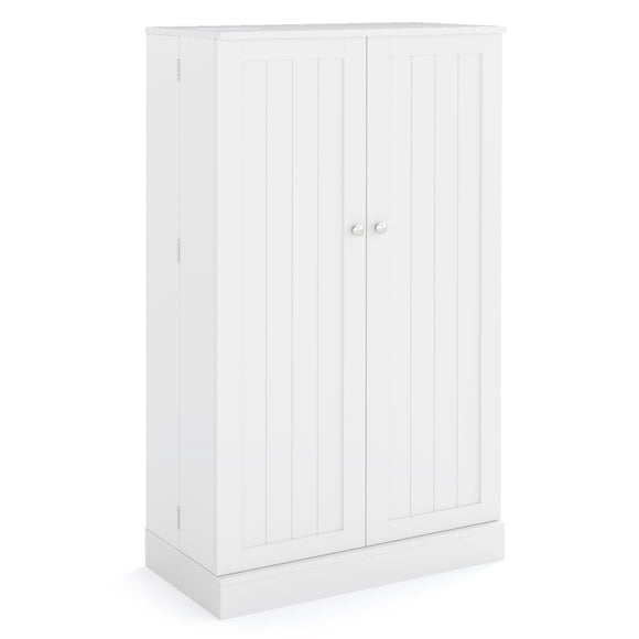 Costway 41" Farmhouse Kitchen Pantry Storage Cabinet w/Doors Adjustable Shelves