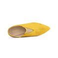 thumbnail image 3 of Unique Bargains Women's Rhinestone Stiletto Heel Ankle Booties Yellow (Size 8.5), 3 of 8