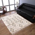 thumbnail image 5 of Casavani Handmade Cotton Runner Area Rug for Hallway & Stairs Block Printed Entrance Runner Rug, Grey 2.6x4 feet, 5 of 5