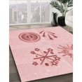 thumbnail image 3 of Ahgly Tapis Rectangulaire Lavable en Machine Intérieur Transitionnel Rouge Pastel Rose, 5 Pieds x 7 Pieds, 3 of 7