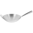 thumbnail image 2 of 1pc Stainless Steel Wok Household No Magnetic Sand Frying Pan Non Stick Pan Random Handle, 2 of 4
