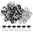 thumbnail image 1 of Unique Bargains 100PCS Grommets Eyelets 3/10 Inch (8mm) ID Hole Metal Self Backing Eyelet with Washers for Leather Matt Black, 1 of 7