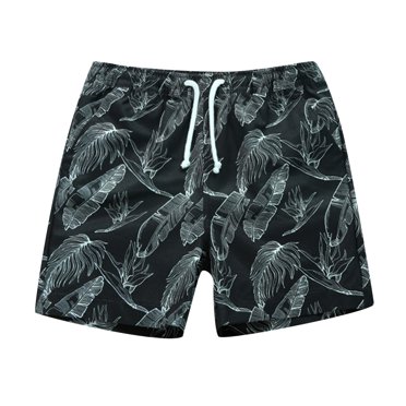 Hiiyo Toddler Boys Board Shorts Quick Dry Swimming Trunks Swimwear Bathing Suit, 1-Piece