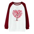 thumbnail image 4 of Meichang Chandails pour Femmes Chandail de la Saint-Valentin pour Femmes Chandail Graphique Cœur d'Amour Manches Longues Col Rond Chandail de Fête en Liquidation Cadeaux de la Saint-Valentin, 4 of 4