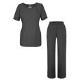 thumbnail image 1 of Adar Universal Women's Scrub Set - V-neck Scrub Top and Elastic Pull-On Scrub Pants, 1 of 7