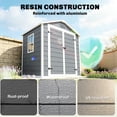 thumbnail image 4 of Outsunny 6' x 4.5' Lockable Outdoor Storage Shed with Double Doors Vent, 4 of 10