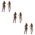 thumbnail image 4 of kurtrusly 2 Pcs Collants Aguichant Bas Résille Bas en Maille Bas pour Dames Fournitures pour Femmes 3Ensemble, 4 of 6