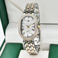 thumbnail image 2 of Women Vintage Gold Rome Watch Oval Case Adjustable Stainless Steel Watch Band Waterproof Analog Quartz Watch,Two-Tone, 2 of 6