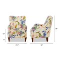 thumbnail image 4 of Paradise Fauteuil Rembourré à Accoudoirs Blanc Cassé à Motif Floral, 4 of 10
