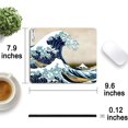 thumbnail image 4 of Japanese Mouse Pad Kanagawa Sea Wave Design Gaming Mousepad Non-Slip Rubber Square Small Mouse Pads for Wireless Mouse Laptop Computer Mouse Mat Desk Decorative Accessories Office Supplies, 4 of 5