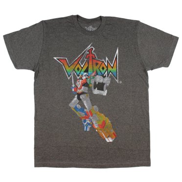 Voltron Men's Distressed Vintage Legendary Defender Graphic Design T-Shirt M M