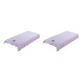 thumbnail image 2 of Thinsony Housse de Table de Massage en Coton Réutilisable et Lavable Coussinet Lit Violet 80cm 2Ensemble, 2 of 6