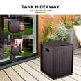 thumbnail image 2 of Weatherproof Propane Tank Cover Table with Handles – Outdoor 20lb Gas Tank Storage Hideaway for Fire Pits & Grills – Patio Side Table – Bronze-Imitation Rattan, 2 of 6