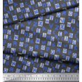 thumbnail image 3 of Soimoi Gray Cotton Duck Fabric Alphabet Text Print Sewing Fabric Yard 58 Inch Wide, 3 of 3