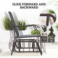 thumbnail image 4 of Outsunny 3 Piece Patio Rocking Chair Set Outdoor Glider Set w/ Glass Table, 4 of 10