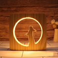 thumbnail image 1 of Rabbit Led Night Light Solid Wood Low Energy Used Button Switch Soft Warm Light Creative Friends Gift Bedroom Home Decoration1pcs, 1 of 4