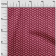 thumbnail image 1 of oneOone Tissu Jersey Coton Rouge Carmin Chevron Bandhani Matériel de Couture Tissu Imprimé au Mètre 58 Pouces de Large, 1 of 4