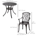 thumbnail image 3 of Outsunny Ensemble de Salle à Manger d'Extérieur 5 Pcs, Table et Chaises de Patio, Brun, 3 of 10