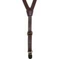 thumbnail image 2 of CTM® Faux Leather Slim Clip-End Suspenders, 2 of 2