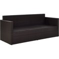 thumbnail image 4 of Afuera Living Wicker Patio Sofa in Brown and Sand, 4 of 5