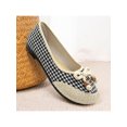 thumbnail image 1 of Innerwin Ladies Flats Slip On Loafers Bow Tie Anti-Slip Pumps Round Toe Wedding Black 7, 1 of 5