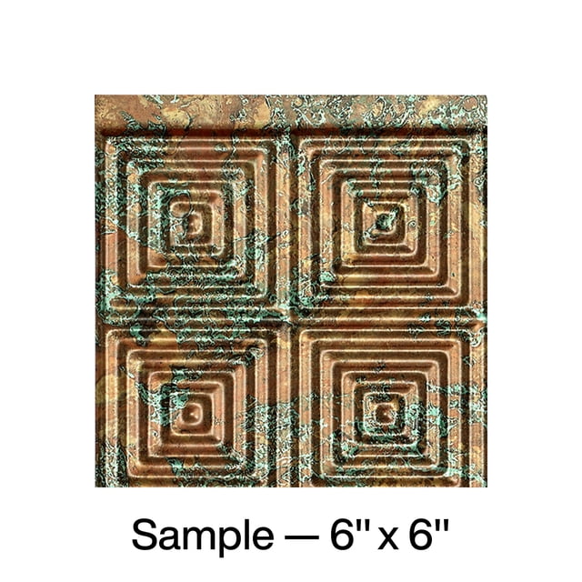 Fasade Miniquattro Decorative Vinyl Backsplash Panel Sample Copper Fantasy