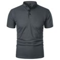 thumbnail image 1 of Male Spring And Summer Breathable Short Sleeve T Shirt Solid Color Button Lapel Pocket Bottoming Shirt Man Shirt Heat Transfer Paper for T Shirts Shirt for Men Short Sleeve Journey T Shirt Designer T, 1 of 4