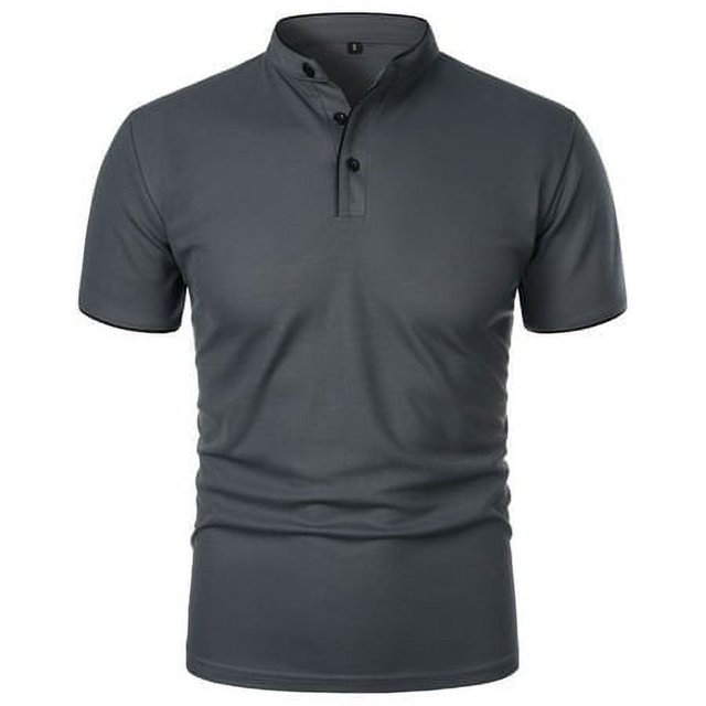 Male Spring And Summer Breathable Short Sleeve T Shirt Solid Color Button Lapel Pocket Bottoming Shirt Man Shirt Heat Transfer Paper for T Shirts Shirt for Men Short Sleeve Journey T Shirt Designer T