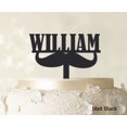 thumbnail image 1 of Custom Name Cake Topper Personalized Matt Black Cake Topper Color Option Available 5-7 Inches Wide, 1 of 1