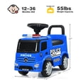thumbnail image 2 of Costway Kids Ride On Push Police Car Licensed Mercedes Benz Push and Ride Racer, 2 of 10