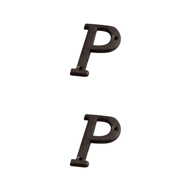 Maytalsory Metal House Number Plaque Durable And Rustproof Easy To Install Metal Letters House Numbers Iron Decoration Doorplate B17--P 2Set