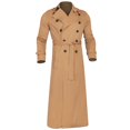 thumbnail image 2 of TIMIFIS Men's Full Length Trench Coat Long Wool Overcoat Winter Windbreaker-Mint Green - Fall, 2 of 5