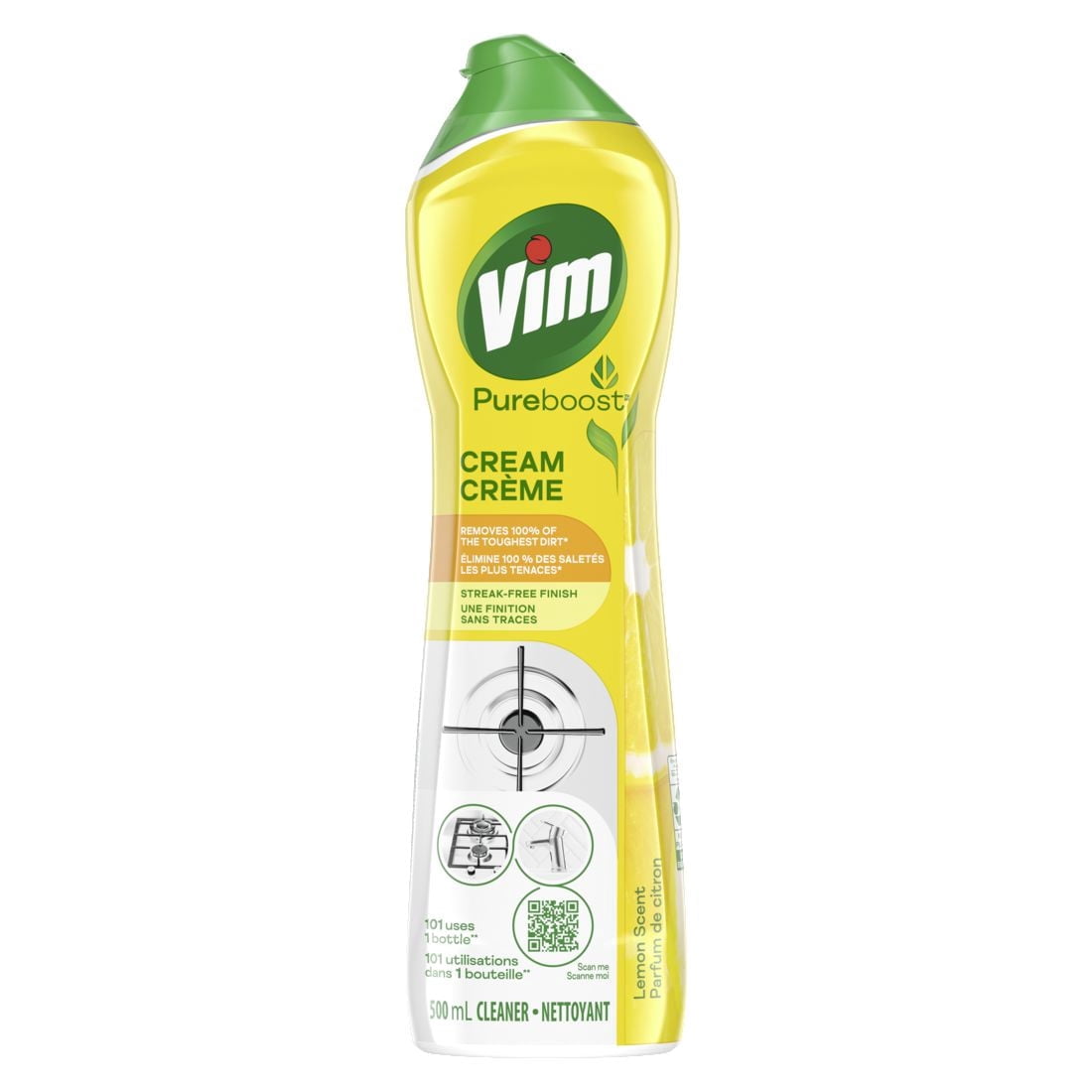 Vim PureBoost Lemon Scent Cream Cleaner 500ml
