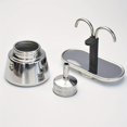 thumbnail image 4 of JUNWELL 1pc  Modern Stainless Steel Dual Nozzle Moka Pot  Multipurpose Manual Use  Reusable Filter  Two-Cup Espresso Maker  Household Gadgets, 4 of 7