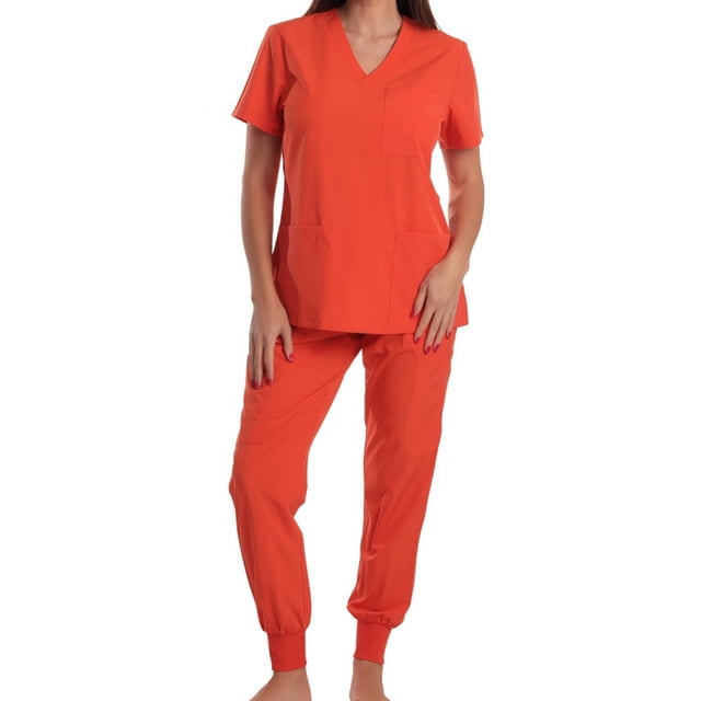 Scrubs for Women V Neck Short Sleeve Workwear Set Doctors Nurses