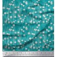 thumbnail image 1 of Soimoi Japan Crepe Satin Fabric Geometrical Check & Aster Floral Print Sewing Fabric Yard 42 Inch Wide, 1 of 3