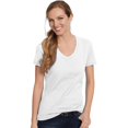 thumbnail image 1 of Hanes Ladies 100% Ringspun Cotton Nano-T V-Neck T-Shirt, 1 of 1