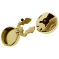 thumbnail image 1 of Transemion Round Men Cufflinks Cuff Button Covers 2 Suit Gift Business Pieces Men Gold 15mm Diameter 1Set, 1 of 6