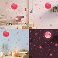 thumbnail image 2 of Baohd 435 Pieces Luminous Stickers Fluorescent Wallpapers Stars Sticky Paper PVC Pasters Theme Self-adhesive Decals Background 77GPink435pcs, 2 of 6