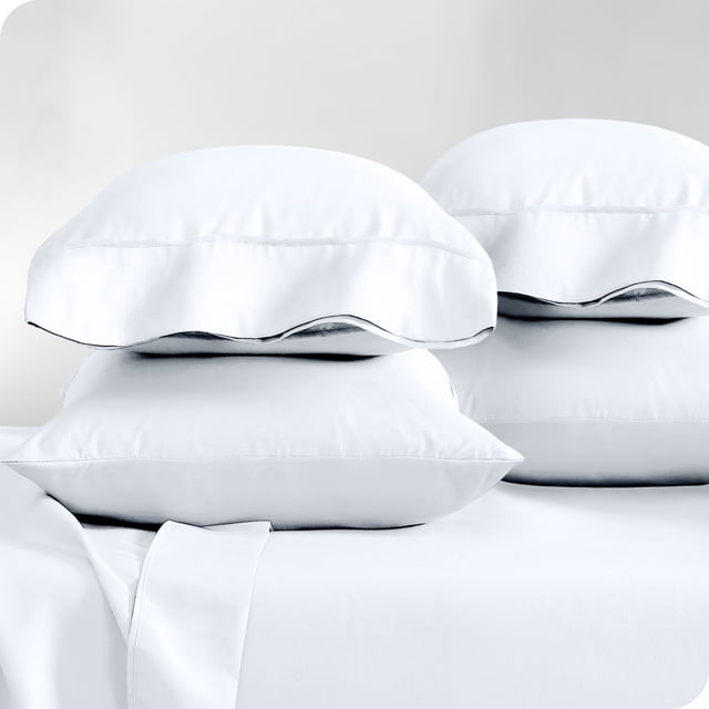 Bare Home Pillowcase Set - Premium 1800 Collection - Double Brushed - Ultra Soft - King Size, White, 4 Count