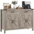 thumbnail image 1 of HOMCOM Buffet avec 2 Tiroirs 2 Armoires de Rangement Buffet, Gris, 1 of 9