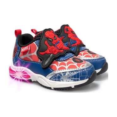 Toddler Boys Lighted Spider-Man Athletic Sneakers