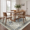 thumbnail image 3 of 5x7 Area Rugs for Living Room and Bedroom with Non Slip Backing Low Pile Light Weight Machine Washable Indoor Rug Persian Medallion Print Pattern, Dusty Blue, 3 of 6