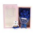 thumbnail image 1 of GROWTH TANK Soap Flower Bouquet Roses Artificial Soap Flower, with Bear with Bag, Artificial Blue, 1 of 9