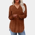 thumbnail image 2 of BLVB Womens Soft Long Sleeve V Neck Shirts Solid Color Casual Ribbed Knitted Pullover Tunic Tops Lightweight Curvy Sweaters, 2 of 7
