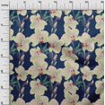 thumbnail image 2 of oneOone Georgette Viscose Fabric Leaves & Orchids Floral Print Fabric BTY 42 Inches Wide, 2 of 4