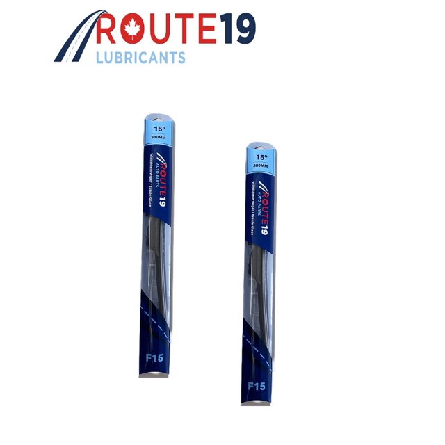 Kit de Lames d'Essuie-glace en Caoutchouc Premium 4 Saisons 15 Pouces - 2 Pcs Multi-Fit